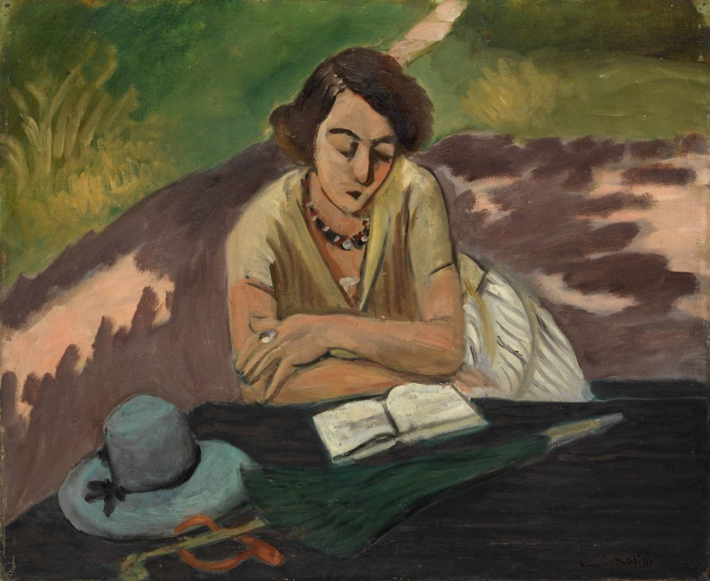 Henri-Matisse-Paintings-Reading-Woman-with-Parasol-1024x838