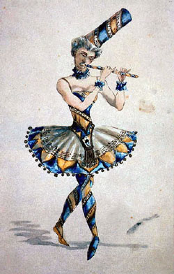 Ivan Vsevolozhsky's original costume sketch for The Nutcracker (1892)